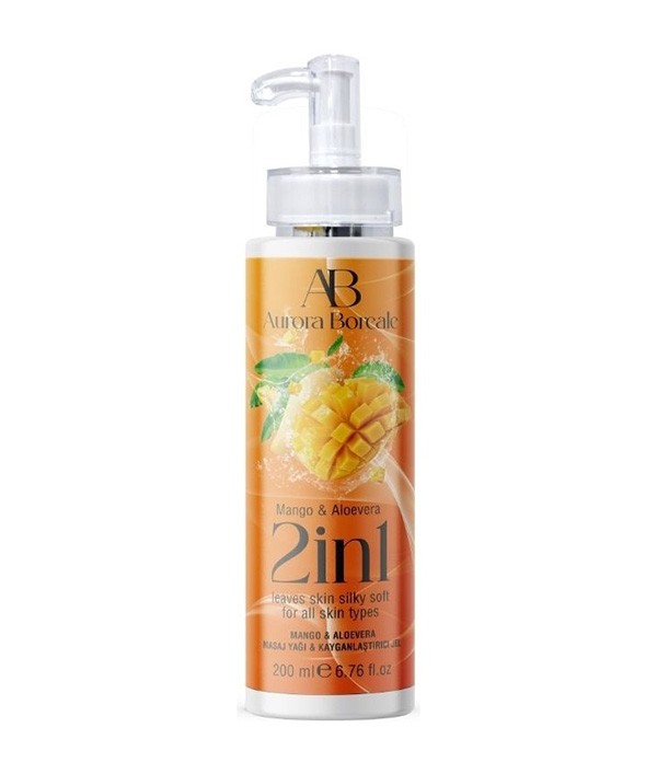 Aurora Boreale 2 in 1 Mango Aloe Vera Masaj Yağı & Kayganlaştırıcı Jel